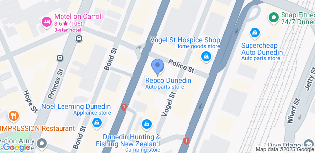 Map to Ōtepoti Boxing Club